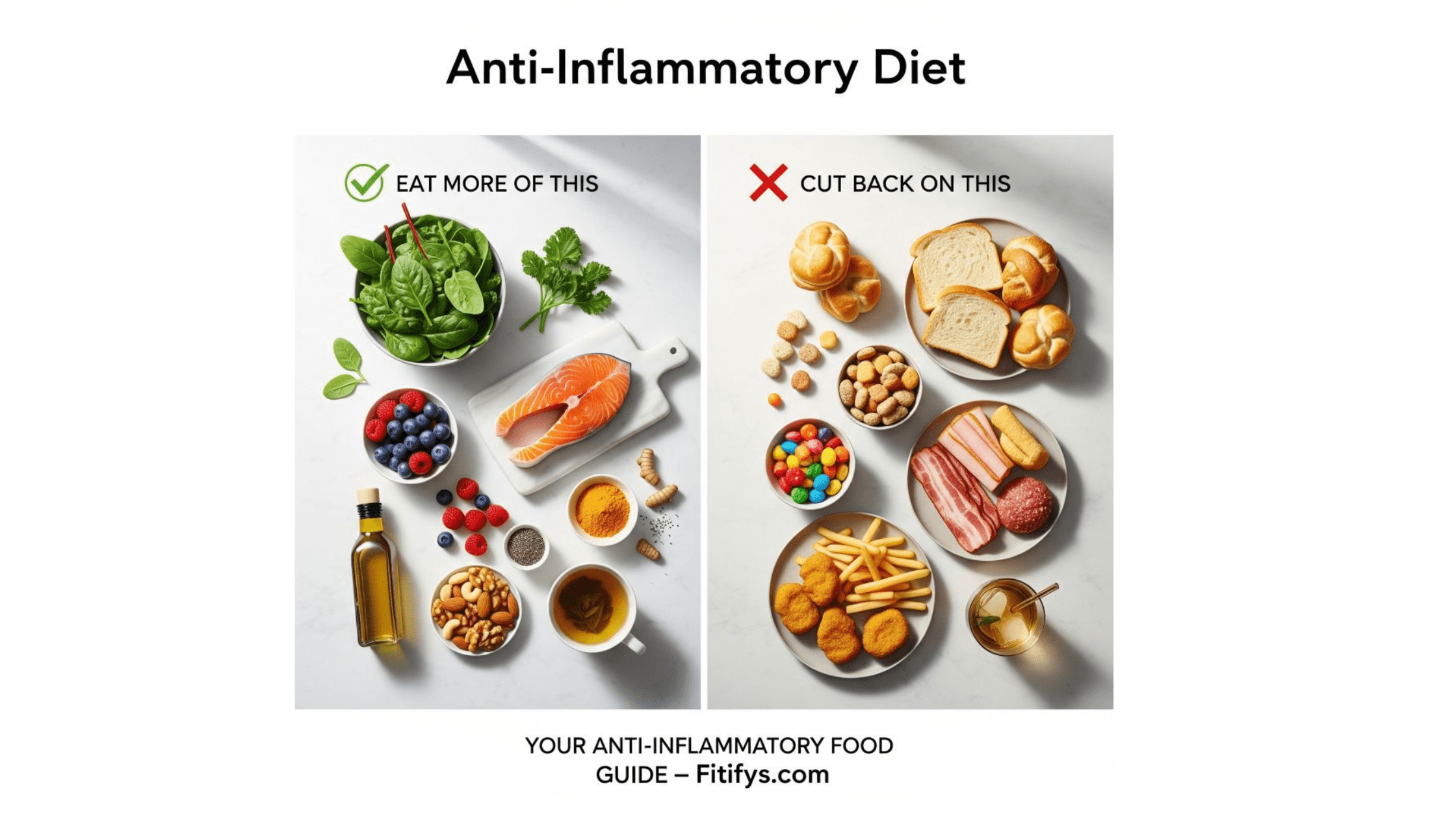 "An eye-catching and health-conscious blog banner for Fitifys.com's 'Top Superfoods You Should Be Eating in 2025' that features a vibrant array of nutrient-dense superfoods, such as jarred sea moss, fresh Lion's Mane mushrooms, a bowl of pumpkin seeds, sliced roasted purple sweet potatoes, hemp seeds, green moringa powder, and cooked teff grain, arranged with glass jars and wooden spoons on a pure, rustic backdrop."