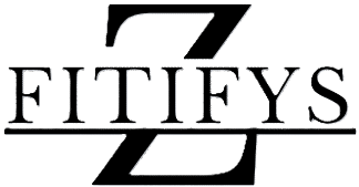 Logo of a fashion brand featuring a bold, stylized letter "Z" with the word "FITIFYS" overlaid across it in uppercase serif font. A horizontal line runs through the middle, intersecting both the letter and the text.
